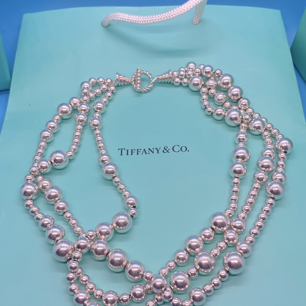 Tiffany & Co. Silver Beaded Necklace
